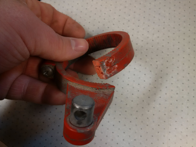 The attempted fix. Bored two holes with a Dremel, which seemed to melt the plastic together, then tried to fill the holes with glue... but because of the angle it evidently didn’t get in deep. I’m just glad it came apart now instead of while it was in use.